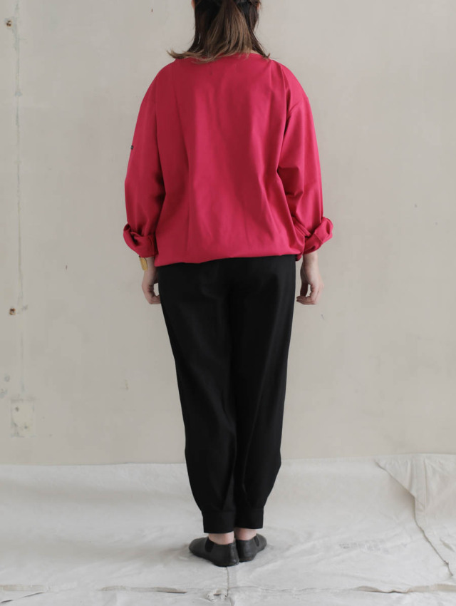 OUTIL ウティ / tricot aast バスクシャツ rose red