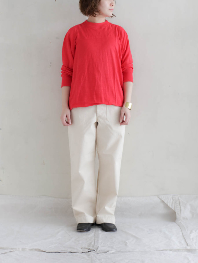 2024AW：OUTIL（ウティ） PANTALON Meynes BROWN OUTIL ウティ｜pantalon meynes（ecru）チノトラウザー