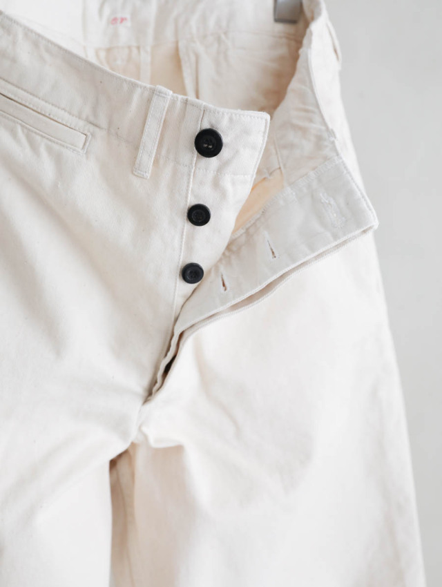 OUTIL ウティ｜pantalon meynes（ecru）チノトラウザー