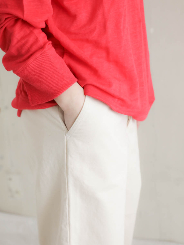 OUTIL ウティ｜pantalon meynes（ecru）チノトラウザー