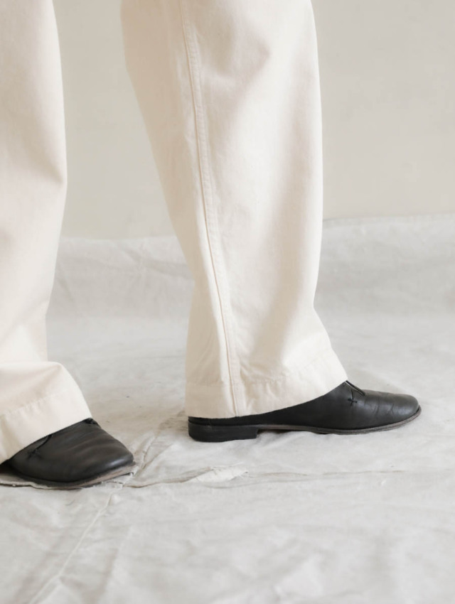 OUTIL ウティ｜pantalon meynes（ecru）チノトラウザー