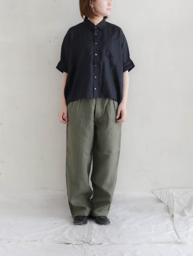 OUTIL ウティ｜pantalon macau（olive）ラミーチノパン