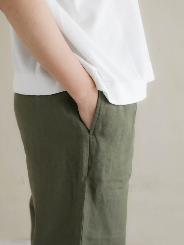 OUTIL ウティ｜pantalon macau（olive）ラミーチノパン