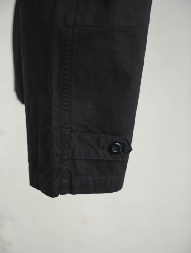 OUTIL ウティ｜pantalon blesle（black）フレンチワーク綿麻カーゴパンツ