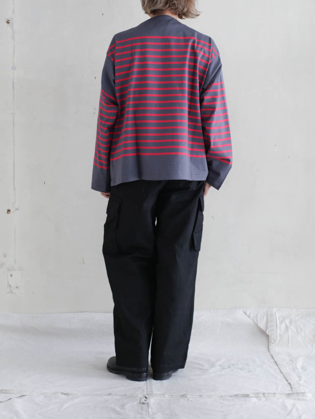 OUTIL ウティ｜pantalon blesle（black）フレンチワーク綿麻