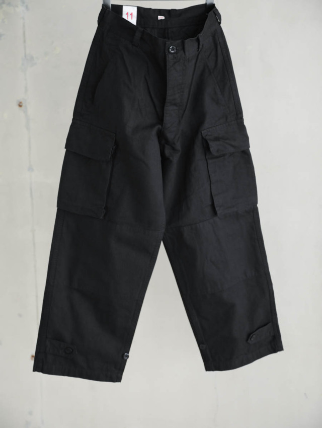 OUTIL ウティ｜pantalon blesle（black）フレンチワーク綿麻