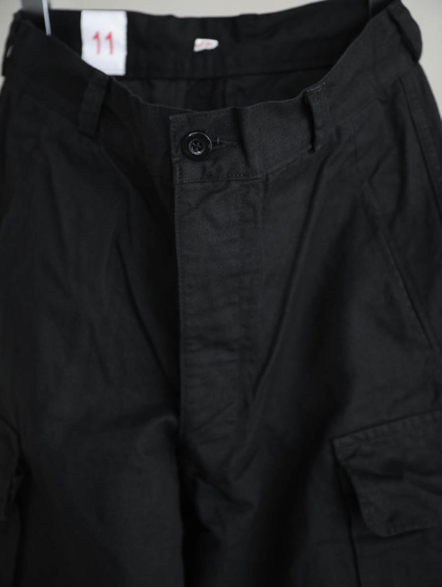 OUTIL ウティ｜pantalon blesle（black）フレンチワーク綿麻カーゴパンツ