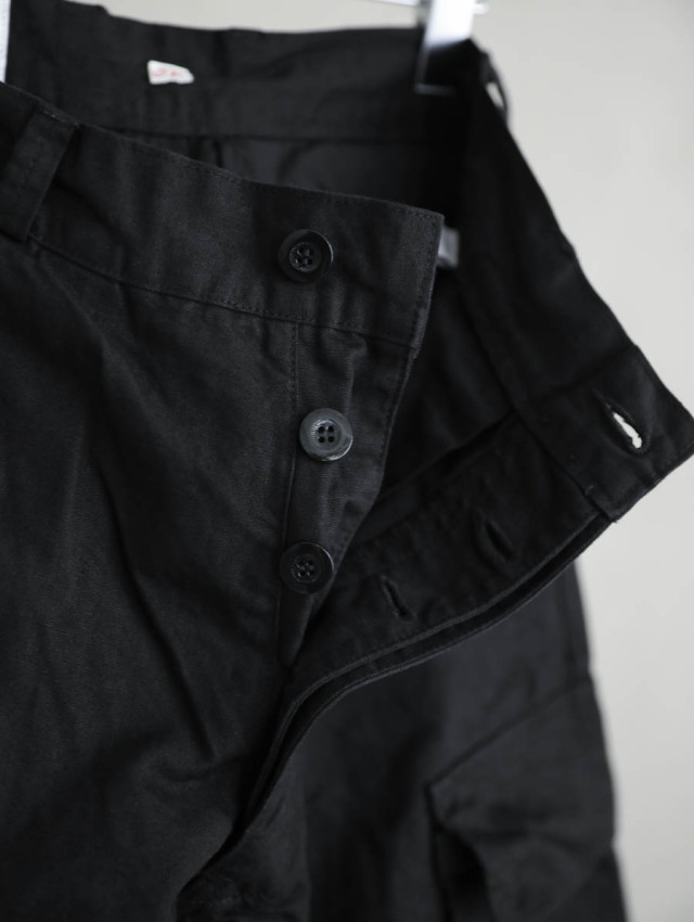 OUTIL ウティ｜pantalon blesle（black）フレンチワーク綿麻