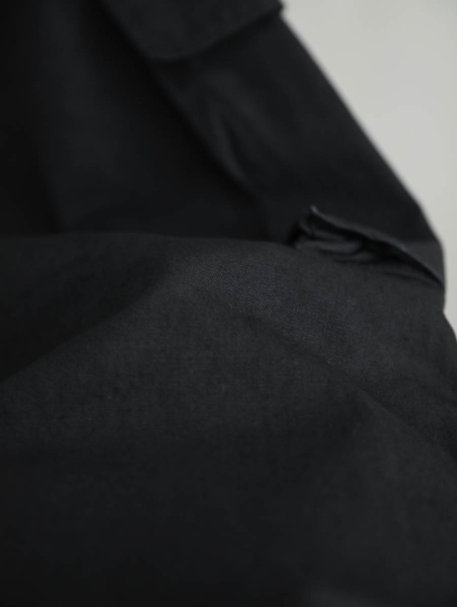 OUTIL ウティ｜pantalon blesle（black）フレンチワーク綿麻カーゴパンツ