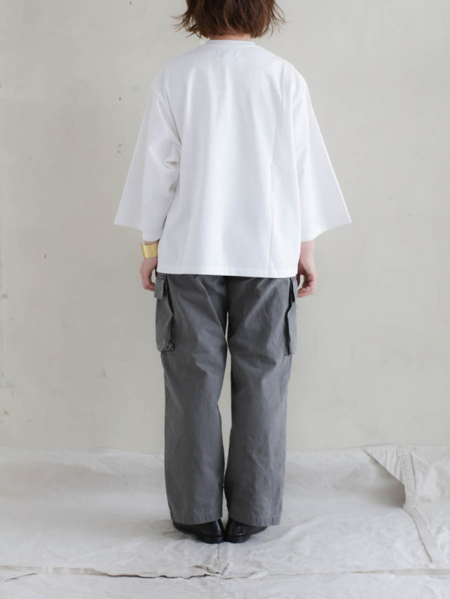 OUTIL ウティ｜pantalon blesle（gray）フレンチワーク綿麻カーゴパンツ