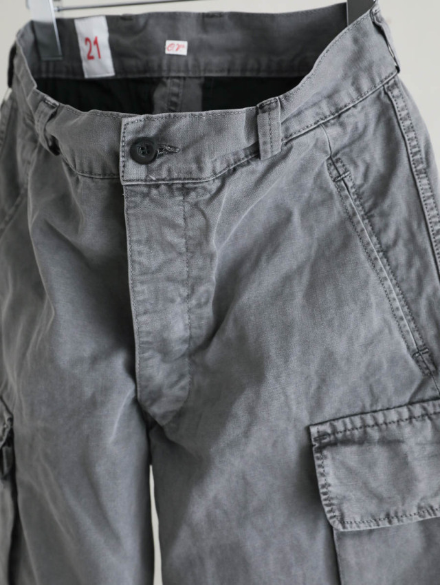 OUTIL ウティ｜pantalon blesle（gray）フレンチワーク綿麻カーゴパンツ