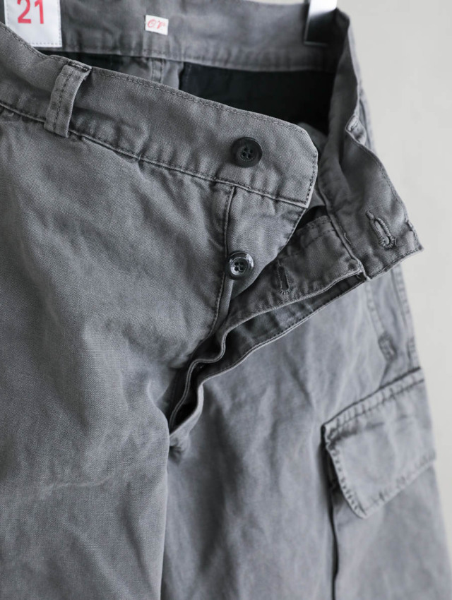 OUTIL ウティ｜pantalon blesle（gray）フレンチワーク綿麻カーゴパンツ