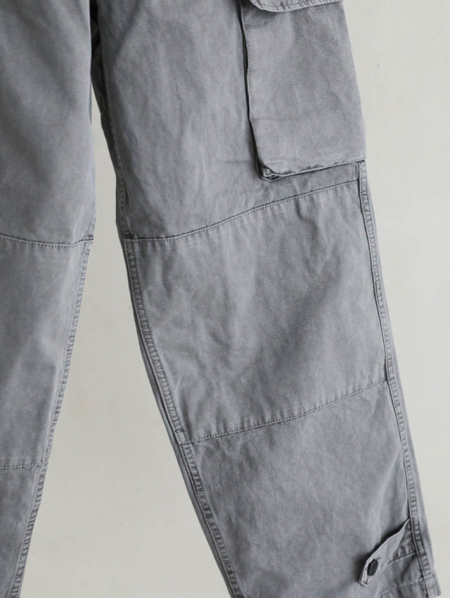 OUTIL ウティ｜pantalon blesle（gray）フレンチワーク綿麻カーゴパンツ