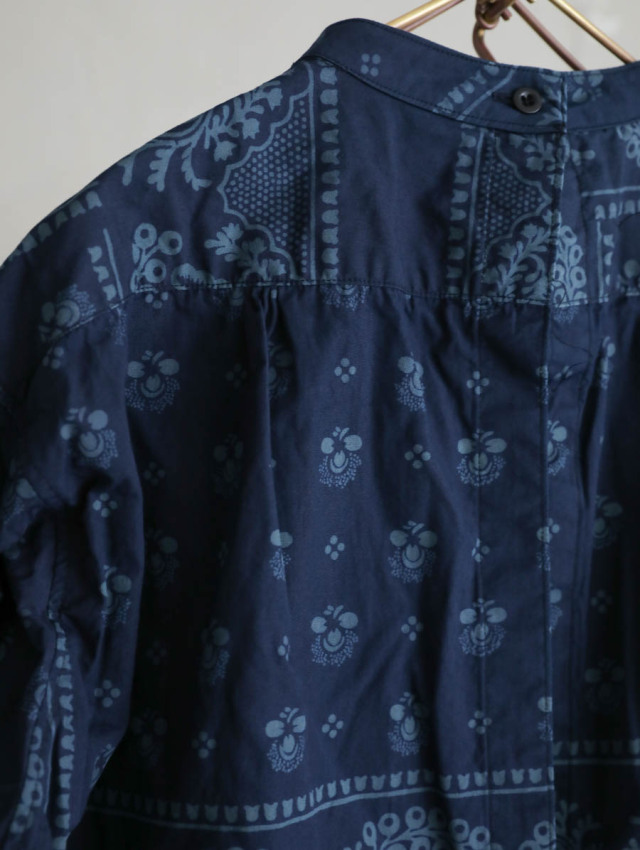 OUTIL ウティ｜chemisier corsier（indigo）ドレスシャツ