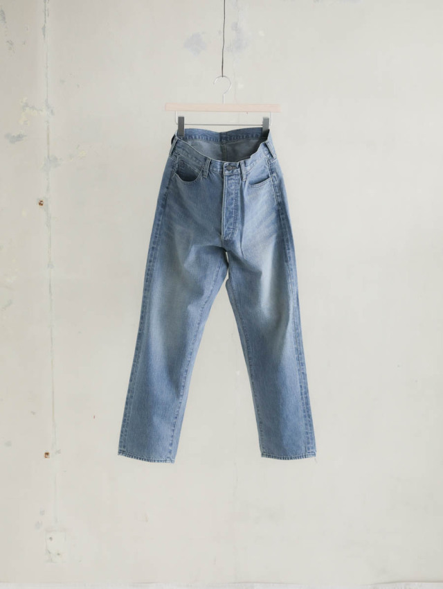 OUTIL ウティ｜pantalon boudes（fade blue embroidery）デニムトラウザー