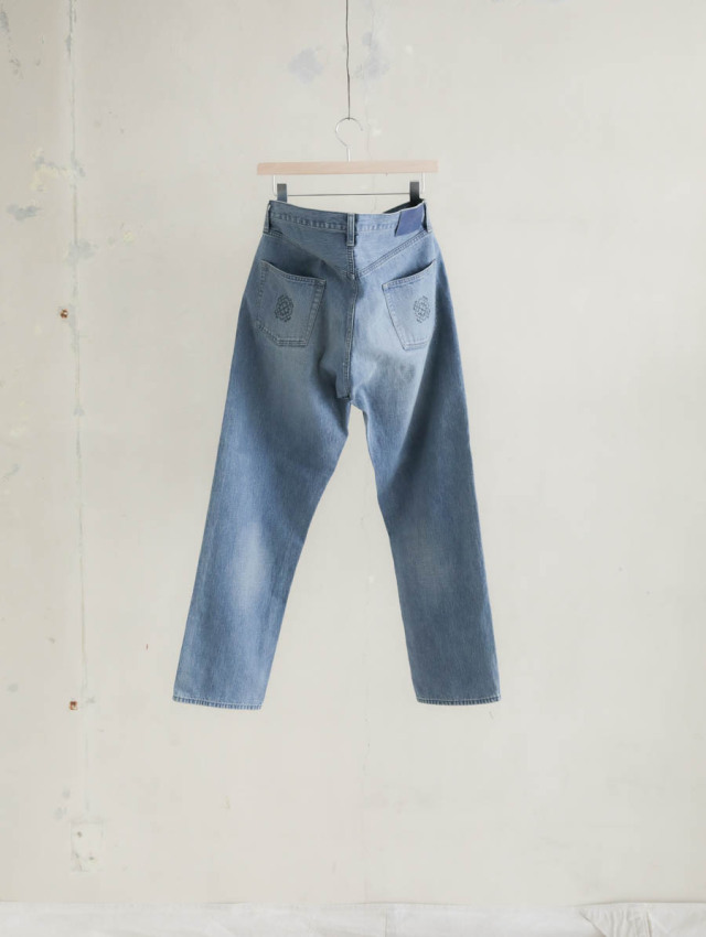 OUTIL ウティ｜pantalon boudes（fade blue embroidery）デニムトラウザー