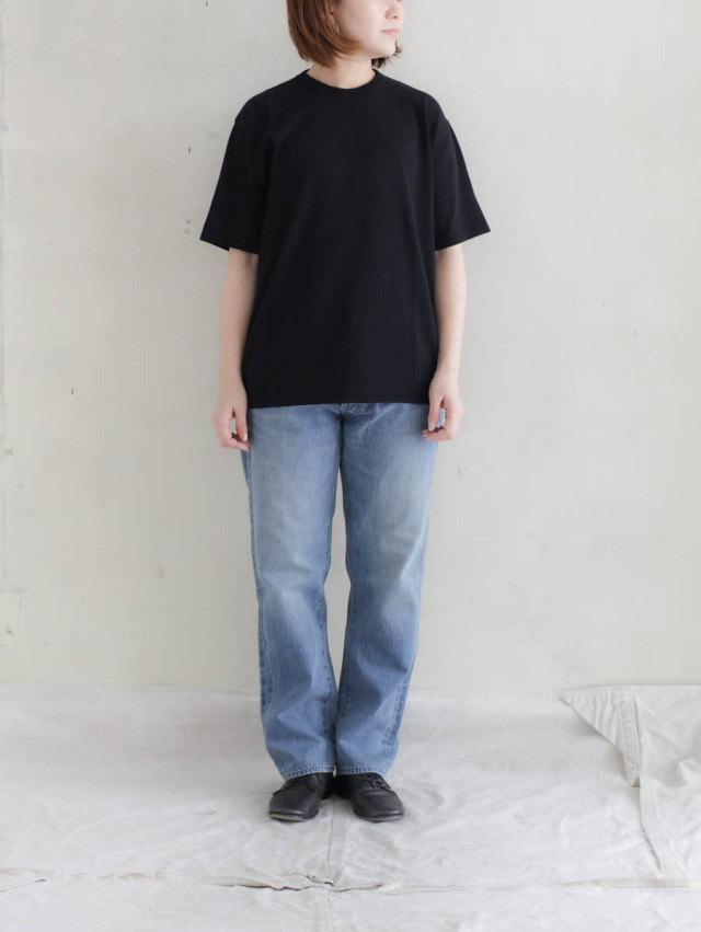 OUTIL ウティ｜pantalon boudes（fade blue embroidery）デニムトラウザー