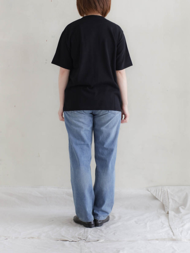 OUTIL ウティ｜pantalon boudes（fade blue embroidery）デニムトラウザー