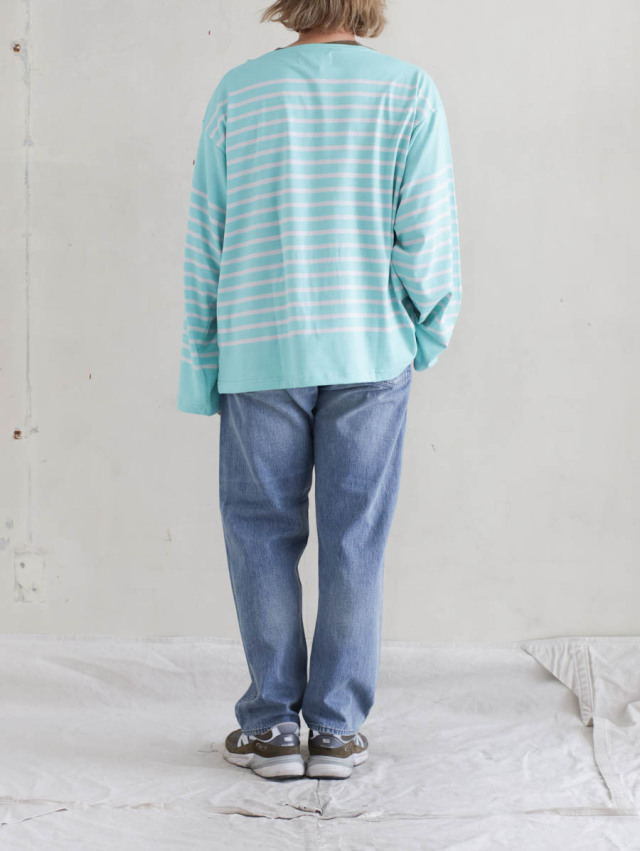OUTIL ウティ｜pantalon boudes（fade blue embroidery）デニムトラウザー