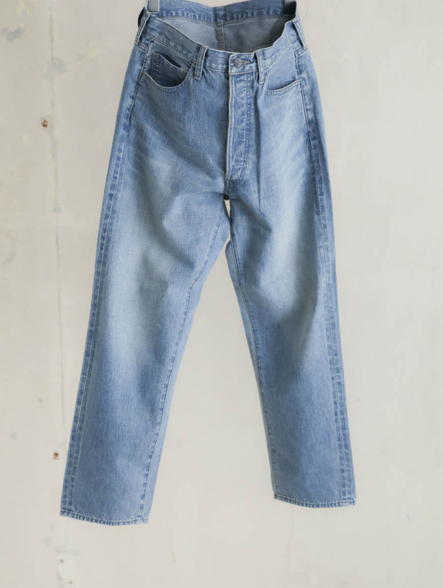OUTIL ウティ｜pantalon boudes（fade blue embroidery）デニムトラウザー