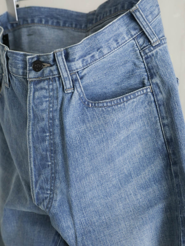 OUTIL ウティ｜pantalon boudes（fade blue embroidery）デニムトラウザー