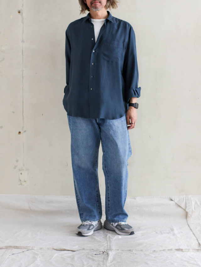 OUTIL ワークパンツ ネイビー　VESTIMENTAIRE OUTIL ウティ｜pantalon jassy デニムトラウザー faded blue