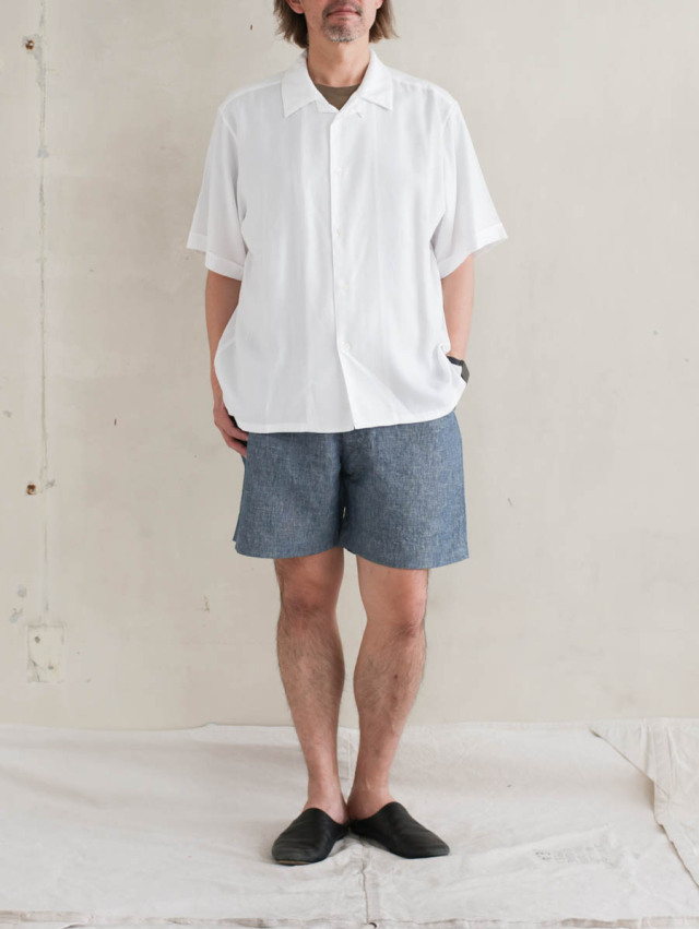 OUTIL PANTALON LAUR ウティ　リネンショーツ　サイズ1 OUTIL PANTALON LAUR ウティリネンショーツサイズ1