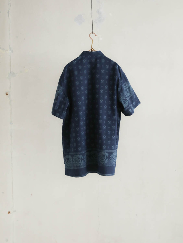 OUTIL ウティ｜chemisier arley（indigo）半袖シャツ
