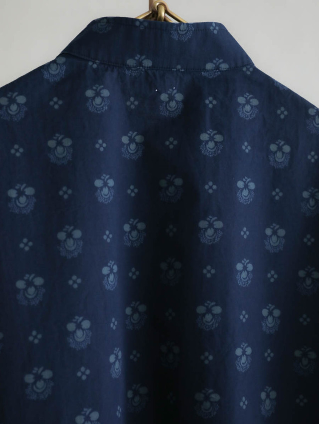 OUTIL ウティ｜chemisier arley（indigo）半袖シャツ