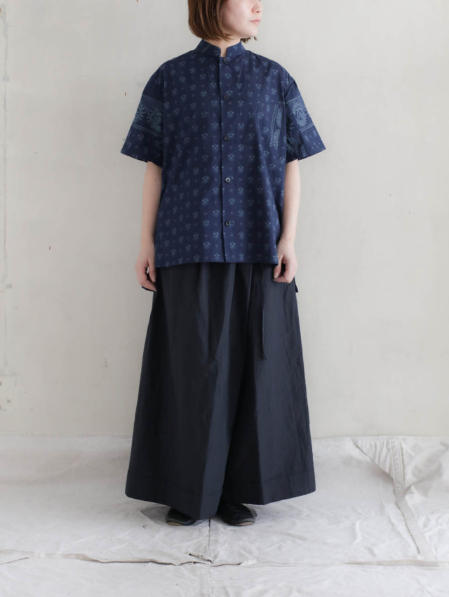 OUTIL　CHEMISIER ARLEY - INDIGO OUTIL ウティ｜chemisier arley（indigo）半袖シャツ