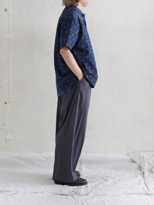 OUTIL ウティ｜chemisier arley（indigo）半袖シャツ