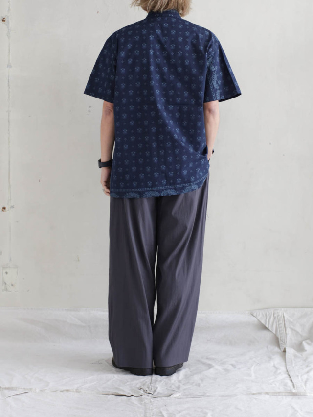 OUTIL ウティ｜chemisier arley（indigo）半袖シャツ