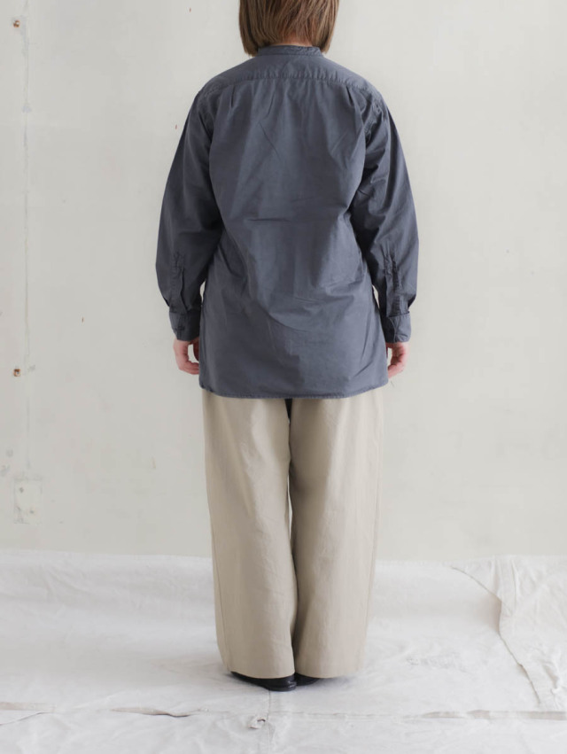 SALE】OUTIL ウティ シャツジャケット バンドカラー シャツ