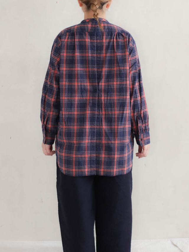 OUTIL ウティ / chemisier corsier ドレスシャツ red/indigo