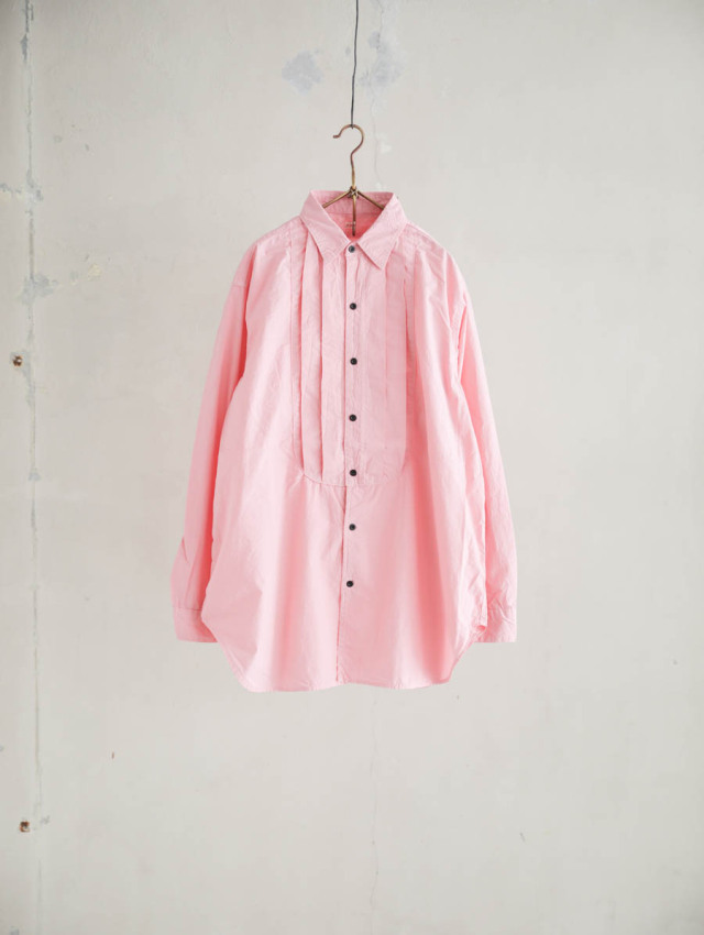 OUTIL ウティ｜chemisier lunel（pink）タックブラウス