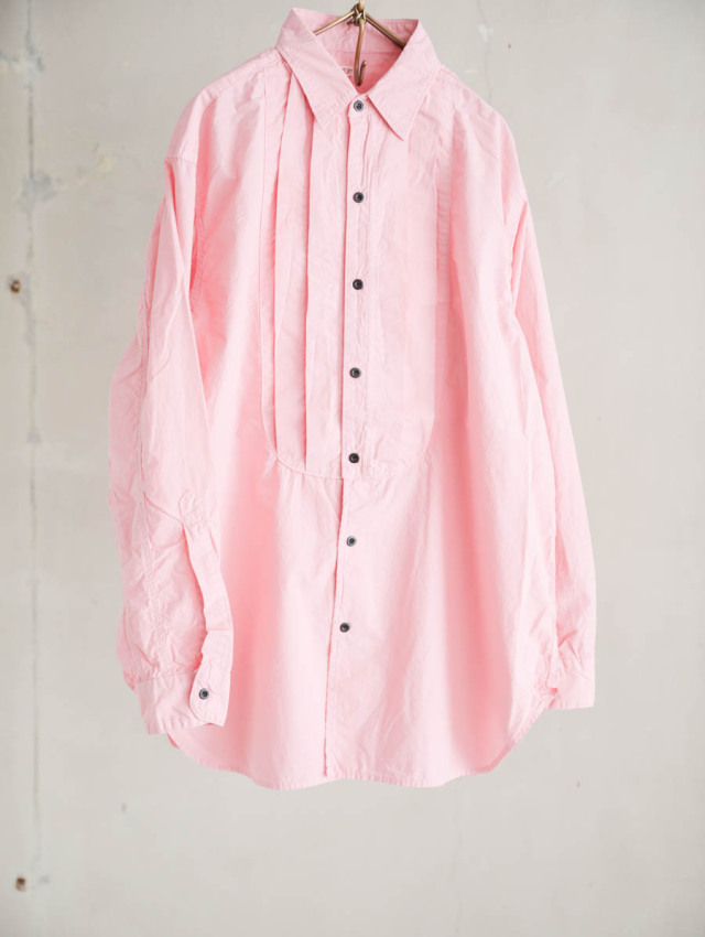 OUTIL ウティ｜chemisier lunel（pink）タックブラウス