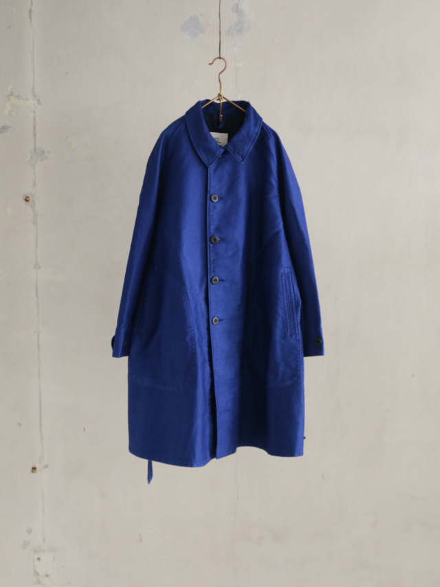 OUTIL ウティ / MANTEAU AVIGNON モールスキンコート COBALT
