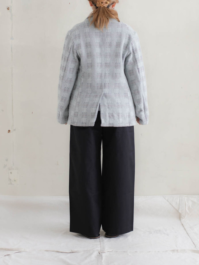 OUTIL ウティ｜veste etain ツイードジャケット white × indigo