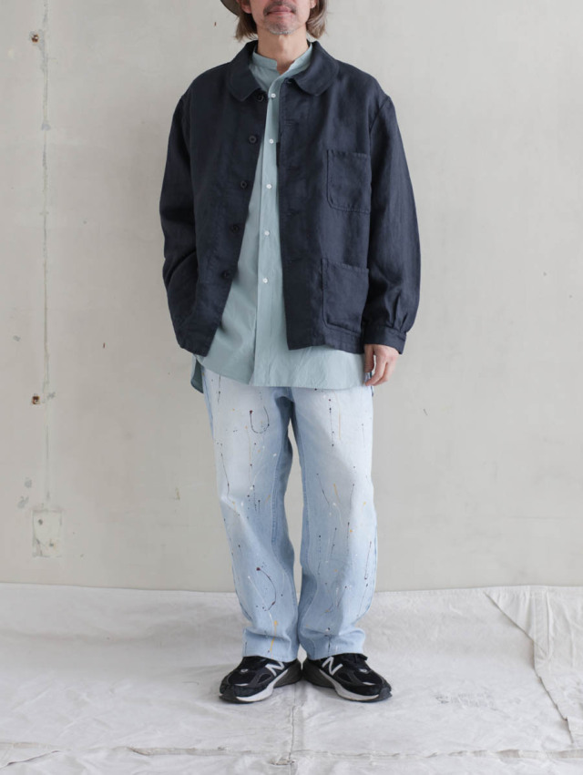 半額以下で買えるクーポン特集 OUTIL ウティ｜veste drap ワークジャケット black ジャケット・アウター