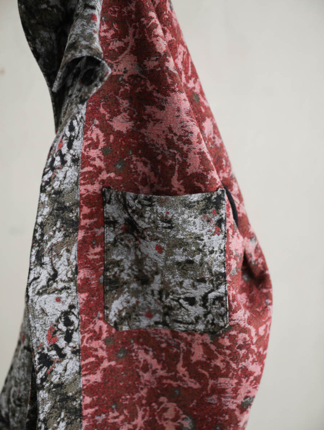 OUTIL ウティ｜veste drap（olive）ジャガードワークジャケット