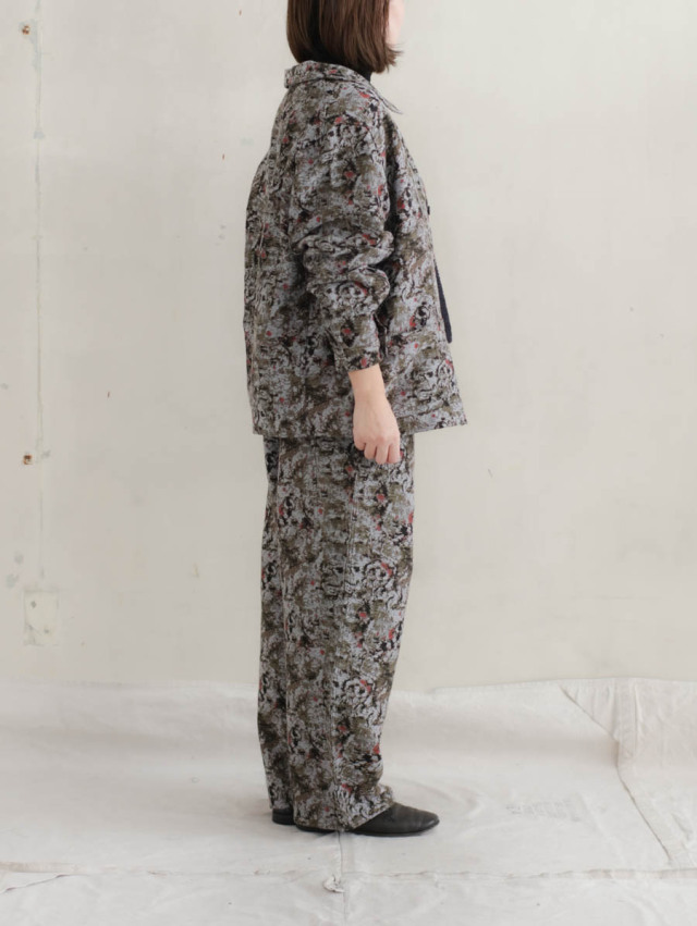OUTIL ウティ｜veste drap（olive）ジャガードワークジャケット