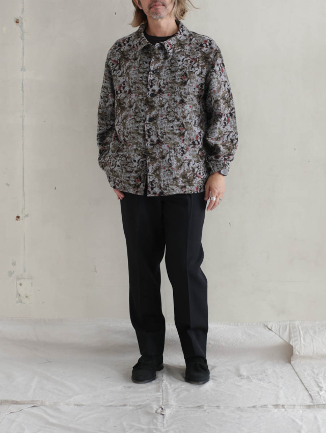 OUTIL ウティ｜veste drap（olive）ジャガードワークジャケット