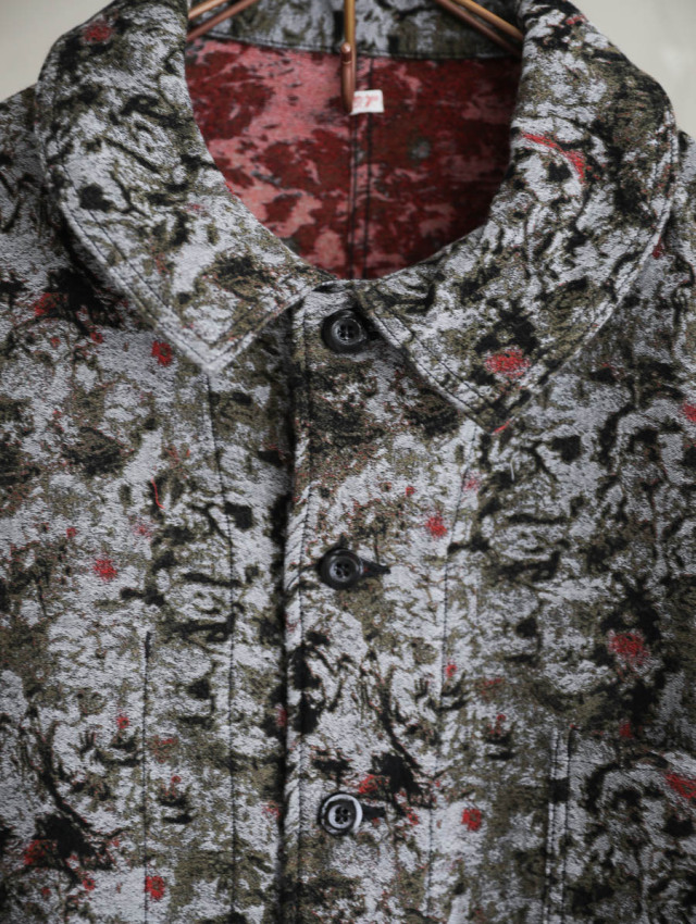 OUTIL ウティ｜veste drap（olive）ジャガードワークジャケット