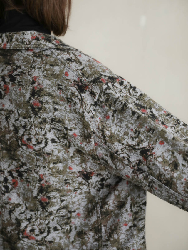 OUTIL ウティ｜veste drap（olive）ジャガードワークジャケット