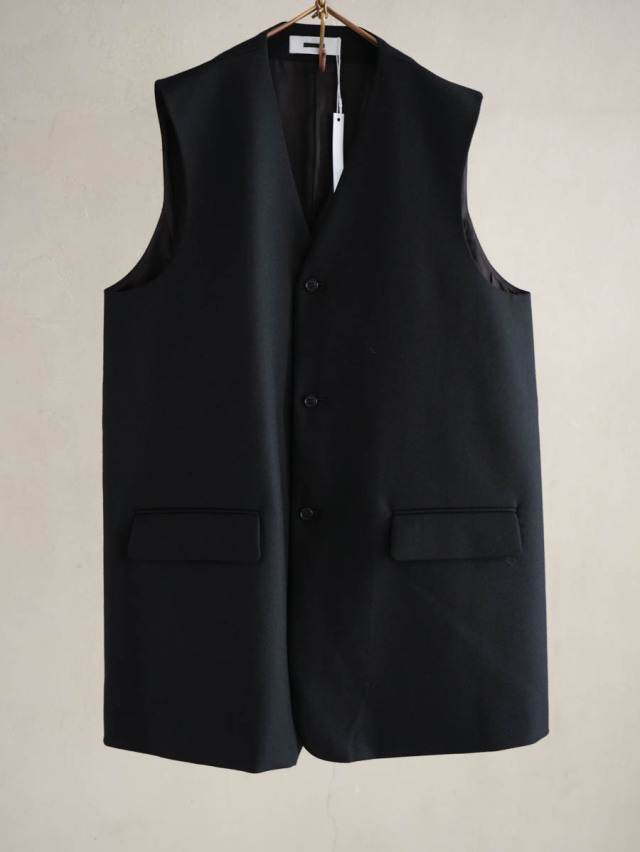 REVERBERATE リバーバレイト / LONG TAILORED WAIST COAT ブラック 