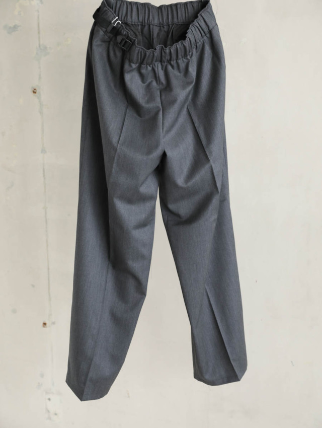 REVERBERATE リバーバレイト / BELTED TROUSERS TYPE3 グレー