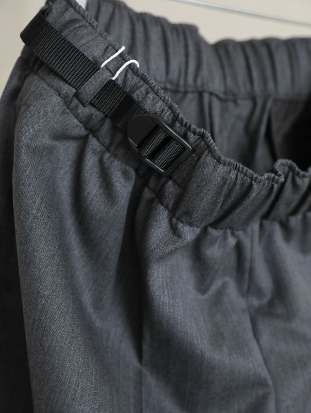 REVERBERATE リバーバレイト / BELTED TROUSERS TYPE3 グレー 