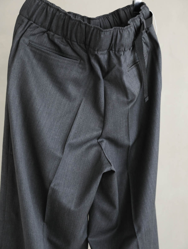 REVERBERATE リバーバレイト / BELTED TROUSERS TYPE3 グレー 