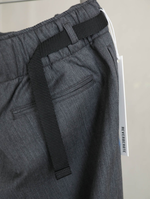 REVERBERATE リバーバレイト / BELTED TROUSERS TYPE3 グレー 