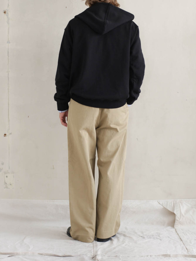 REVERBERATE リバーバレイト / HALF ZIP HOODY ブラック